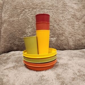 BUNDLE Vintage tupperware harvest cups and bowls